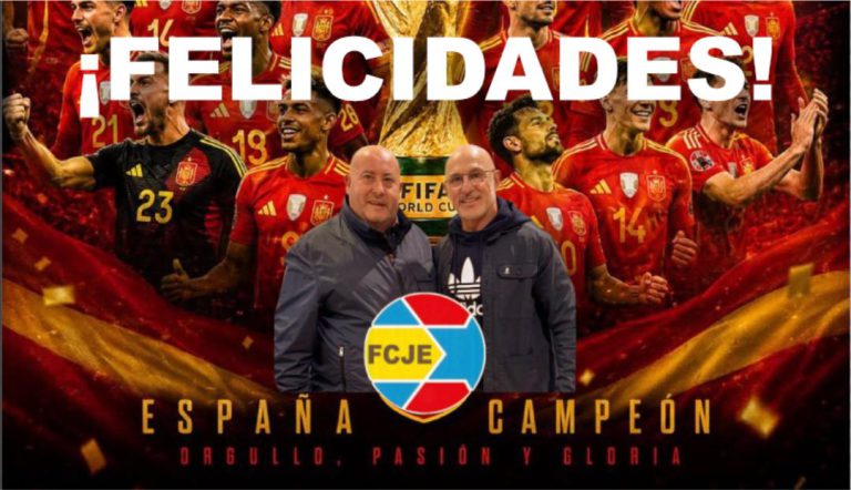 La FCJE felicita a la Selección Española de Fútbol por su histórico triunfo en el Mundial