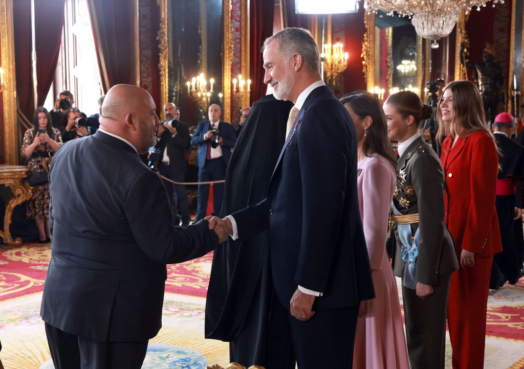 El presidente de la FCJE asiste a la recepción del Día de la Fiesta Nacional en el Palacio Real